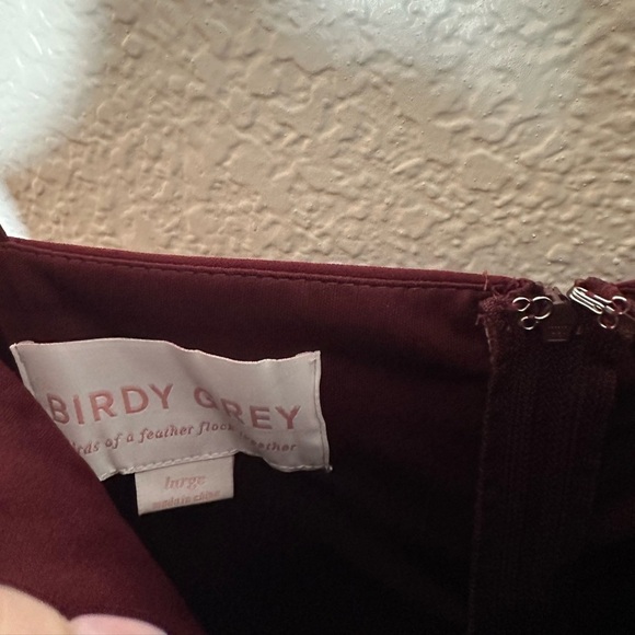 NWOT Birdy Grey Gwennie Dress in Chiffon Cabernet - Picture 7 of 7